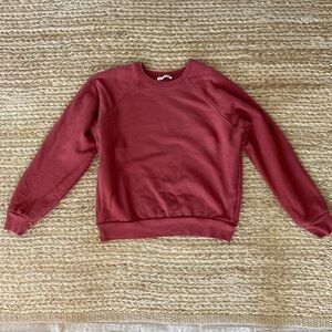 Reformation Classic Crewneck Burgundy sweatshirt size Medium M active brown ox